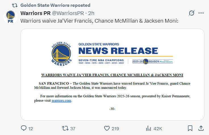 关于赛后金州勇士调整名单：意甲节点到来，引发热议，资深球员宣示担当的信息